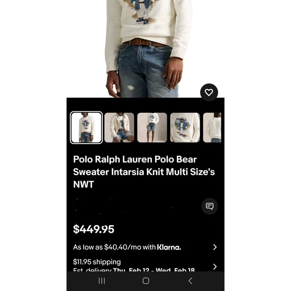 Polo Ralph Lauren Polo Bear Sweater Intarsia Knit Cream Nautical Lighthouse NWT - Picture 3 of 8